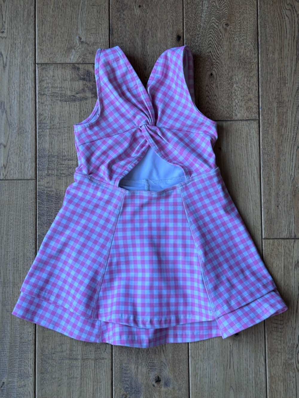 Sugar Bee Clothing Ruffle Tennis Dress Pink Gingham size 4T - Picture 6 of 10